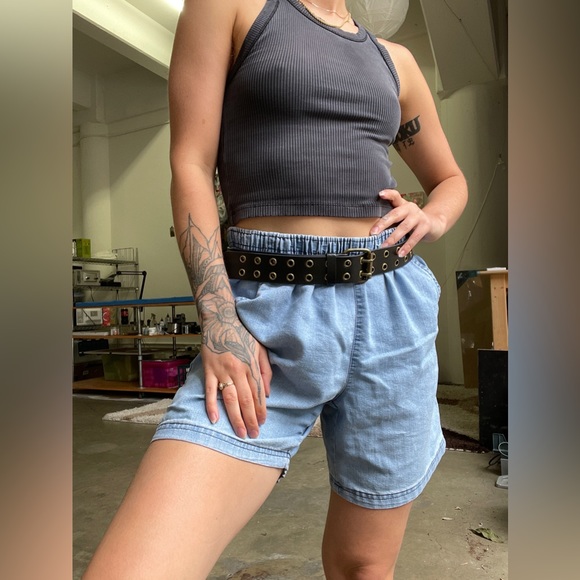 Vintage Pants - Retro High Waisted Jean Shorts